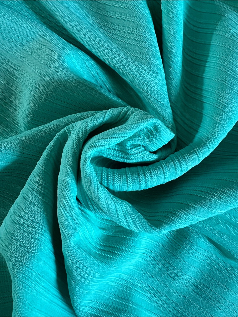 Vintage Fabric 1.5 Yards Synthetic Stripe Seafoam Green Lightweight Sewing